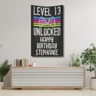 Niveau 13 ontgrendelde 13e jaarbanner spandoek