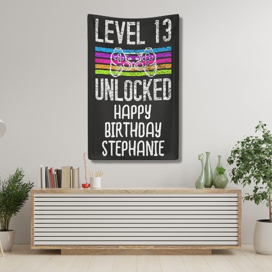 Niveau 13 ontgrendelde 13e jaarbanner spandoek
