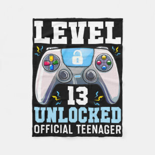 Niveau 13 Onvergrendeld videospel 13e Birthday Gam Fleece Deken