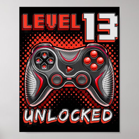 Niveau 13 Onvergrendeld videospel 13e Birthday Gam Poster (Voorkant)