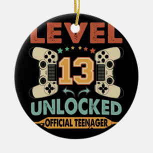 Niveau 13 Onvergrendelde officiële tiener 13e ver Keramisch Ornament