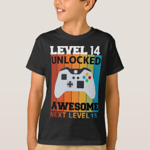Niveau 14 Ontgrendeld Verjaardag T-shirt