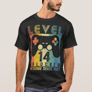 Niveau 14 Onvergrendeld Geweldige videospel 14e ve T-shirt