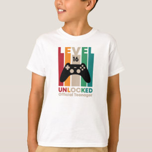 Niveau 16 Onvergrendelde officiële tiener, 16e ver T-shirt