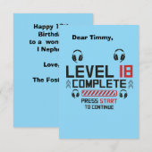 Niveau 18 bedankkaart (Voorkant / Achterkant)