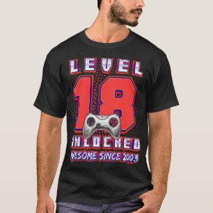 Niveau 18 Geweldige 2003-videogame 18e straal niet T-shirt