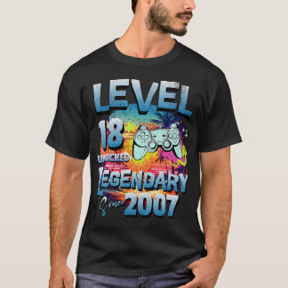 Niveau 18 jaar oud ontgrendeld sinds 2007 Legendar T-shirt