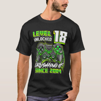 Niveau 18 ontgrendeld door het 2004 videospel 18th t-shirt
