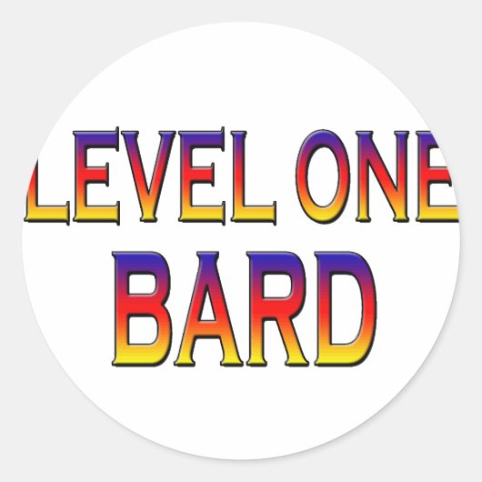 Niveau 1 bard ronde sticker (Voorkant)