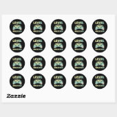 niveau 20 geopend ronde sticker (Vel)