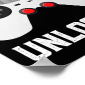 Niveau 20 Ontgrendeld Grappig 20ste bruiloft Jubil Poster (Hoek)