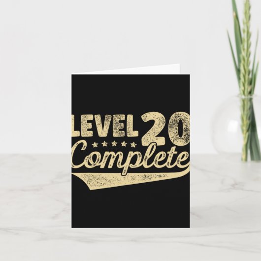 Niveau 20 Volledig 20e bruiloft Jubileum Kaart (Voorkant)