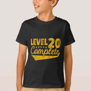 Niveau 20 Volledig 20e bruiloft Jubileum T-shirt