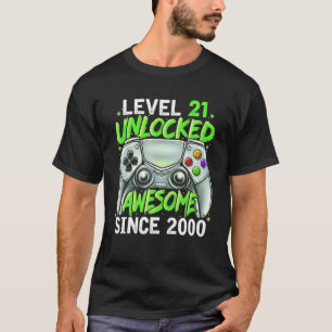 Niveau 21 Niet-vergrendeld Geweldige 2000 21 jaar T-shirt