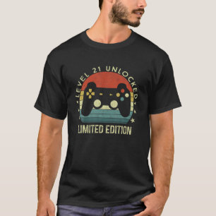 Niveau 21 ontgrendeld 21 jaar oude videoband 21th t-shirt