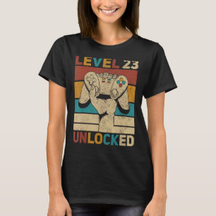 Niveau 23 23e verjaardag ontgrendeld 23 jaar oude  t-shirt