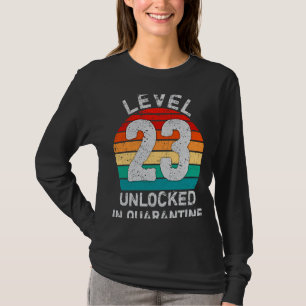 Niveau 23 ontgrendeld in quarantaine 23e verjaarda t-shirt