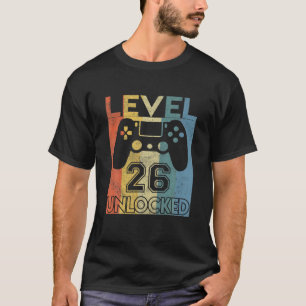 Niveau 26 niet-vergrendelde verjaardag 26 jaar oud t-shirt