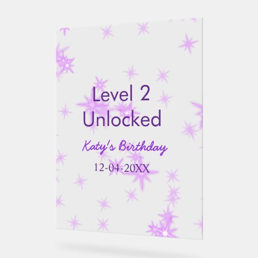 Niveau 2 déverrouillé ajouter nom d'anniversaire d (Angle)