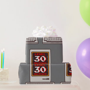 Niveau 30 geopend cadeaupapier