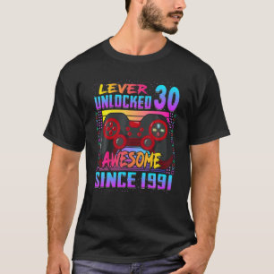 Niveau 30 Geweldige sinds 1991 30e verjaardag T-shirt