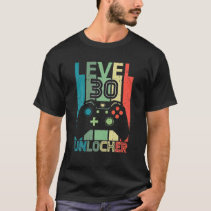 Niveau 30 onvergrendelde videoband 30th Birthday-c T-shirt