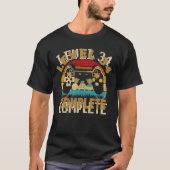 Niveau 34 Complete 34e Birthday Video Gamer T-shirt (Voorkant)