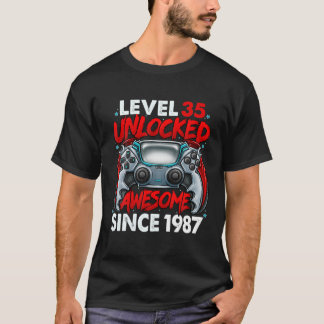 Niveau 35 niet-vergrendeld Geweldige sinds 1987 35 T-shirt