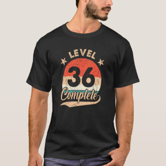 Niveau 36 Volledige Retro 36e Huwelijksverjaardag  T-shirt