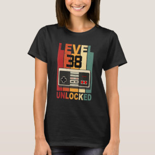 Niveau 38 Onvergrendelde videogamer 38e verjaardag T-shirt