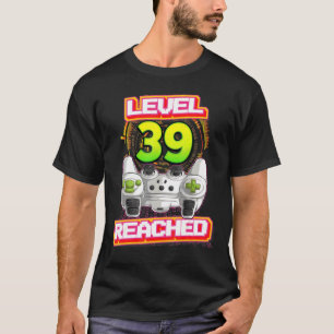 Niveau 39 bereikt gamer 39th Birthday Video Gaming T-shirt
