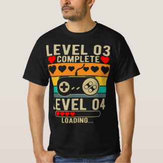 Niveau 3 Complete 3rd Wedding Jubileum Gamer T-shirt