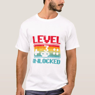 Niveau 3 Unlocked Retro 3e Verjaardagsgamer T-shirt