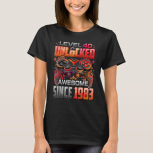 Niveau 40 niet-vergrendeld Geweldige sinds 1983 40 T-shirt