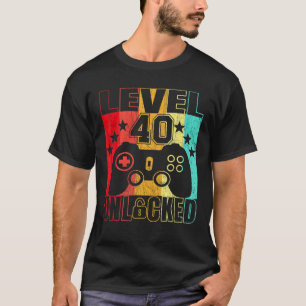 Niveau 40 niet-vergrendelde 40-JAAR Mannen 40-JAAR T-shirt