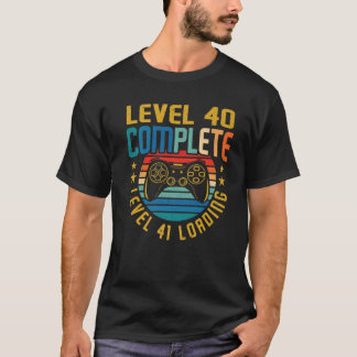 Niveau 40 Volledig niveau 41 Belading 40e verjaard T-shirt