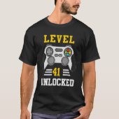Niveau 41 niet-vergrendelde grappige videogame 41e t-shirt (Voorkant)