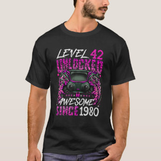 Niveau 42 niet-vergrendeld Geweldige sinds 1980 42 T-shirt