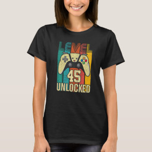 Niveau 45 Onvergrendelde videoband 45e verjaardag T-shirt