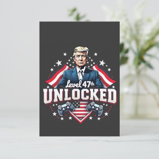 Niveau 47e ontgrendeld Trump won Inaguration Day Bedankkaart