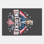 Niveau 47e ontgrendeld Trump won Inaguration Day Inpakpapier Vel (Voorkant)