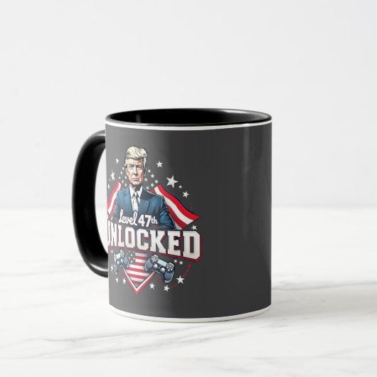 Niveau 47e ontgrendeld Trump won Inaguration Day Mok (Voorkant links)