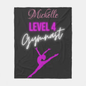 Niveau 4 Gymnast gepersonaliseerd Fleece Deken (Voorkant)