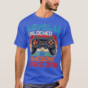 Niveau 4 ontgrendelde Geweldige 2018 videogame 4 T-shirt