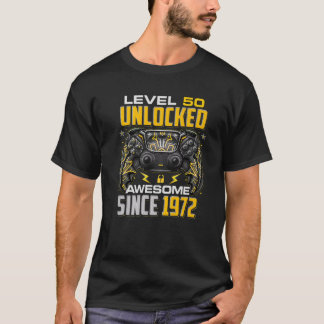 Niveau 50 niet-vergrendeld Geweldige sinds 1972 50 T-shirt