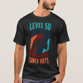 Niveau 50 ontgrendeld Geweldige sinds 1975, T-shirt