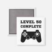Niveau 50 volledig 50e verjaardag magneet (Voorkant / Achterkant)