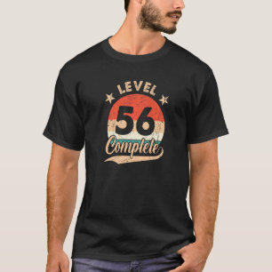 Niveau 56 Complete Retro 56e bruiloft animatie voo T-shirt