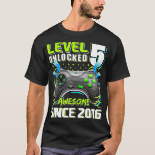 Niveau 5 Geweldige 2016 ontgrendeld videogame 5th  T-shirt