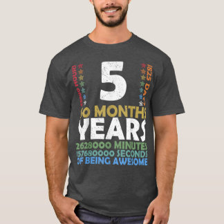 Niveau 5 ontgrendelde videogame 5e verjaardag part t-shirt